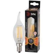 Лампа светодиодная филаментная F-LED BXS-11W-827-E14 BXS 11Вт свеча на ветру E14 тепл. бел. ЭРА Б0047001