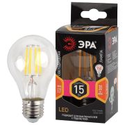 Лампа светодиодная филаментная F-LED A60-15W-827-E27 A60 15Вт груша E27 тепл. бел. ЭРА Б0046981