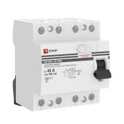 Выключатель дифференциального тока (УЗО) 4п 40А 100мА тип AC ВД-100 (электромех.) PROxima EKF elcb-4-40-100S-em-pro